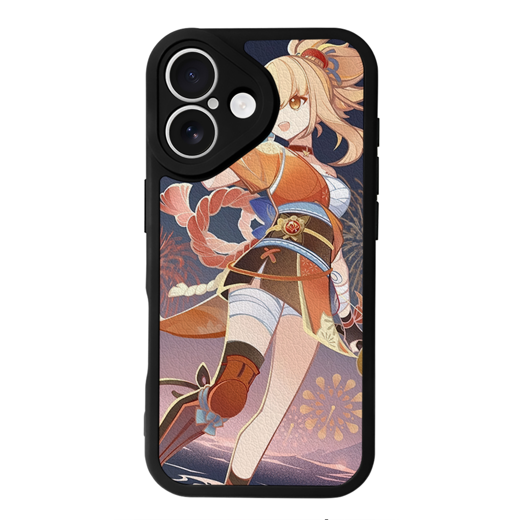 げんし神 genshin 【iPhone 16シリーズ対応】シリコンスマホケース（レザー調） 材質：シリコン